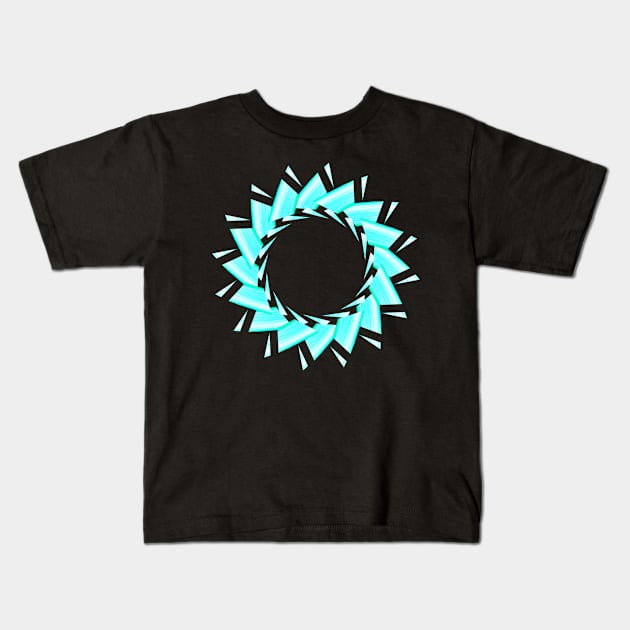 Blue mandala Kids T-Shirt by Meo Design